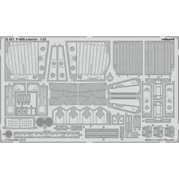 EDUARD 32451 1/32 P-40N Exterior Photo Etched Parts