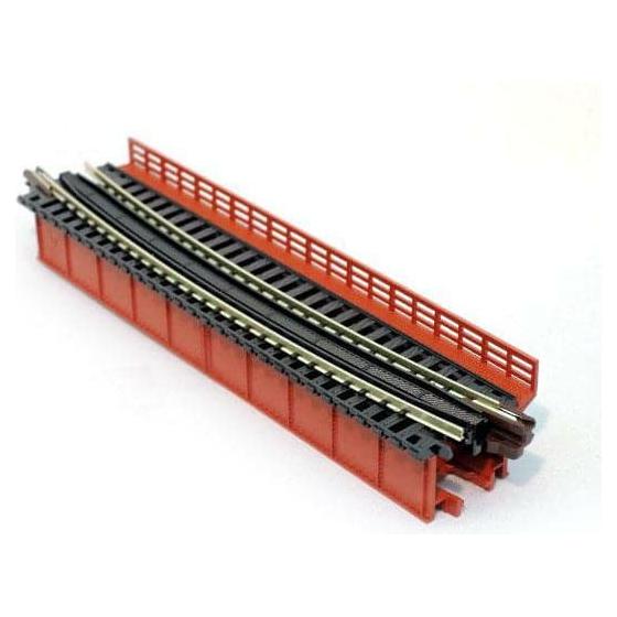 KATO N Unitrack Deck Girder Curved Bridge 448mm 15Deg Red