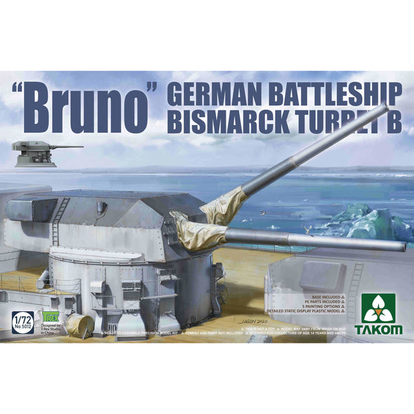 TAKOM 5012 1/72 "Bruno" German Battleship Bismarck Turret B