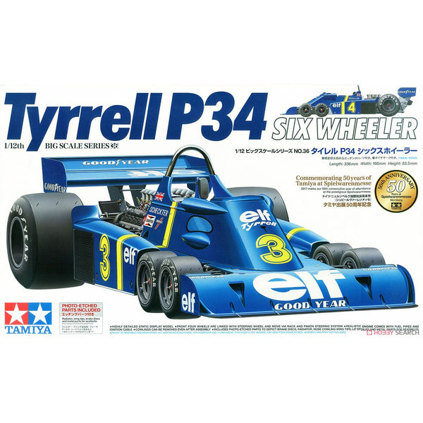 TAMIYA 1/12 Tyrrell P34 Six Wheeler (w/Photo-Etched Parts)