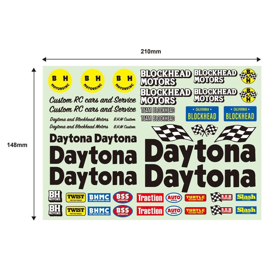 BLOCKHEAD MOTORS Daytona X Blockhead Motors Collaboration Decal Sheet