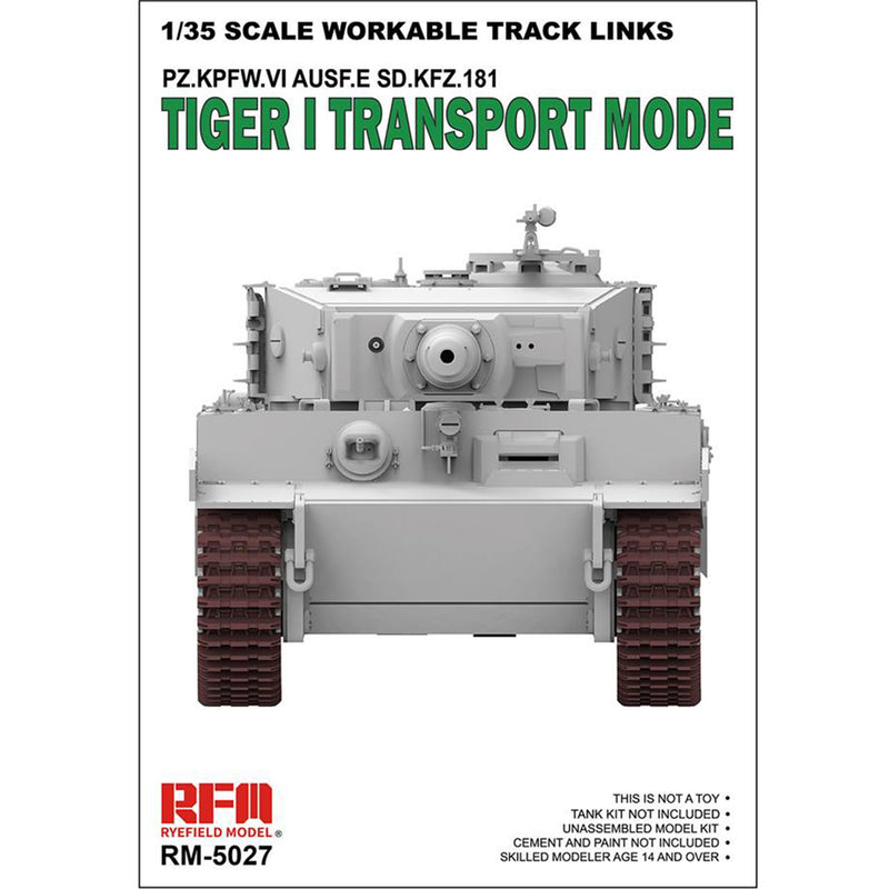 RYEFIELD 5027 1/35 Workable Track Links for Tiger I Transpo