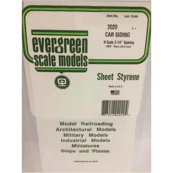 EVERGREEN 2020 15x30cm Freight Car Siding