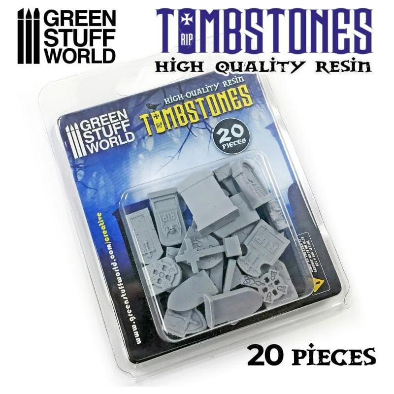 GREEN STUFF WORLD 20x Gravestones Resin Set
