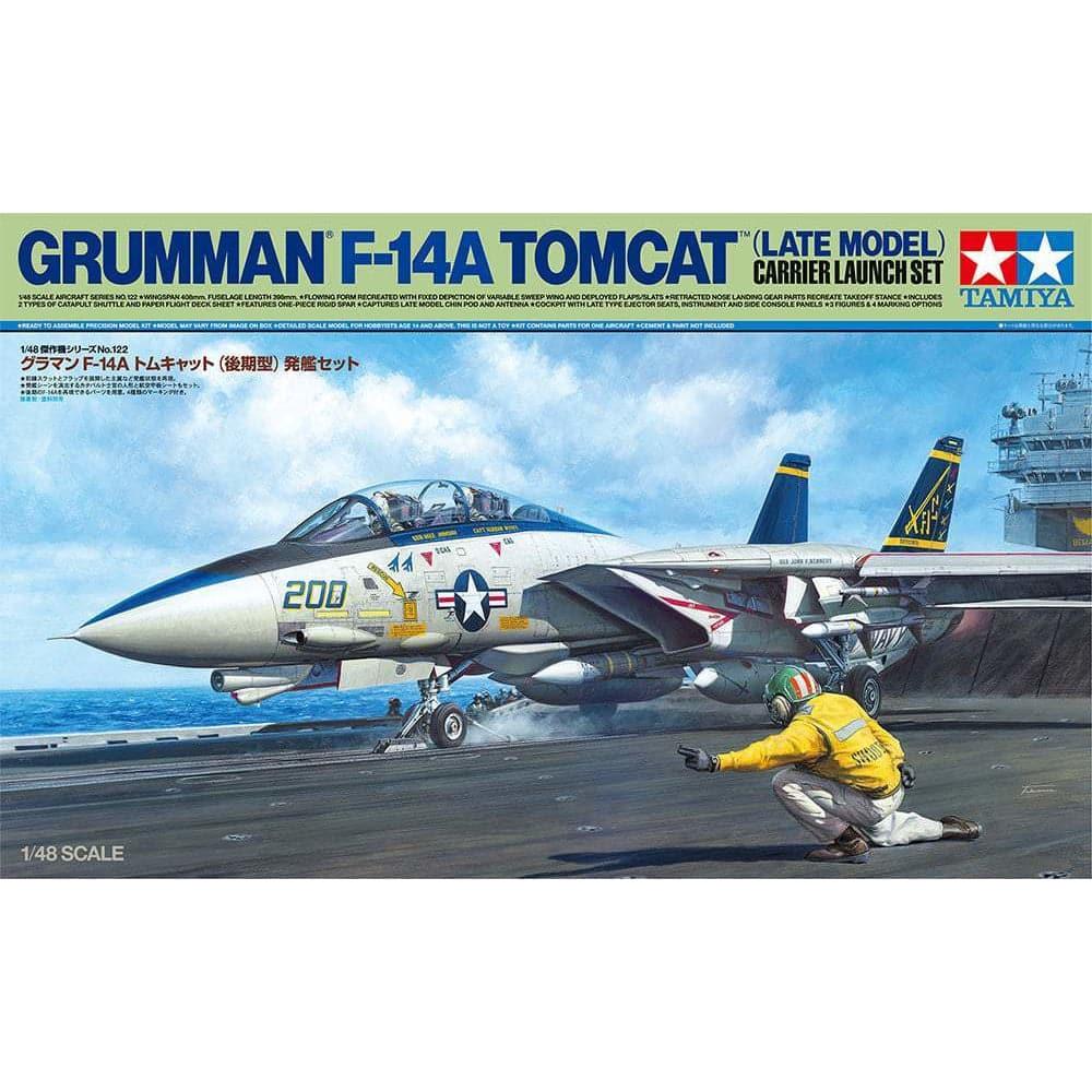 TAMIYA 1/48 Grumman F-14A Tomcat (Late Model) Carrier Laun