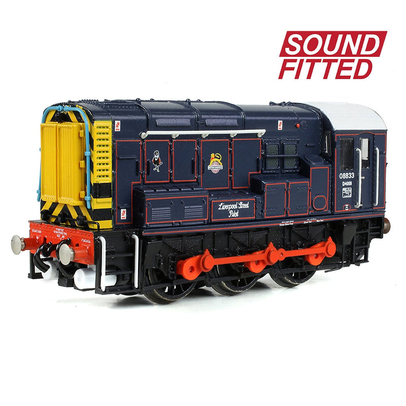GRAHAM FARISH N Class 08 08833 'Liverpool Street Pilot' BR/GER Lined Blue (Early Emblem) DCC Sound Fitted