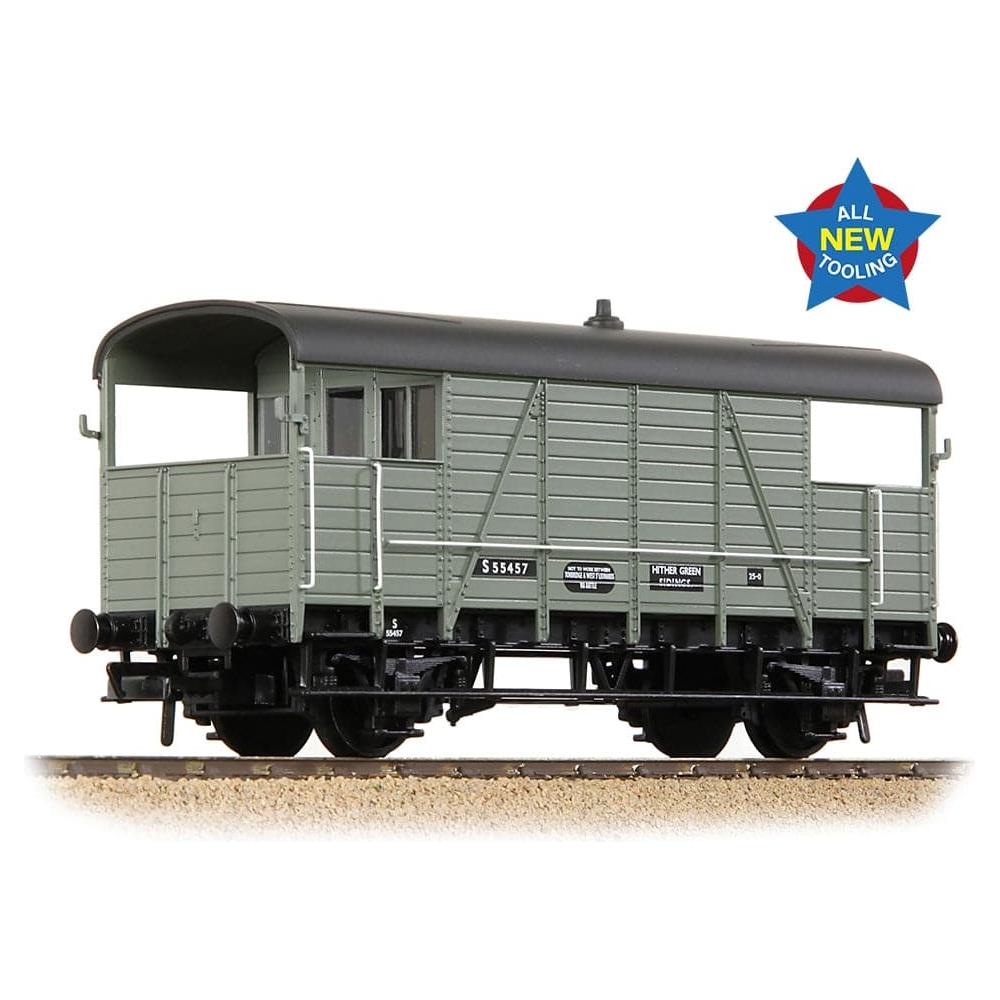 BRANCHLINE OO SE&CR 25T 'Dance Hall' Brake Van BR Grey (Ear