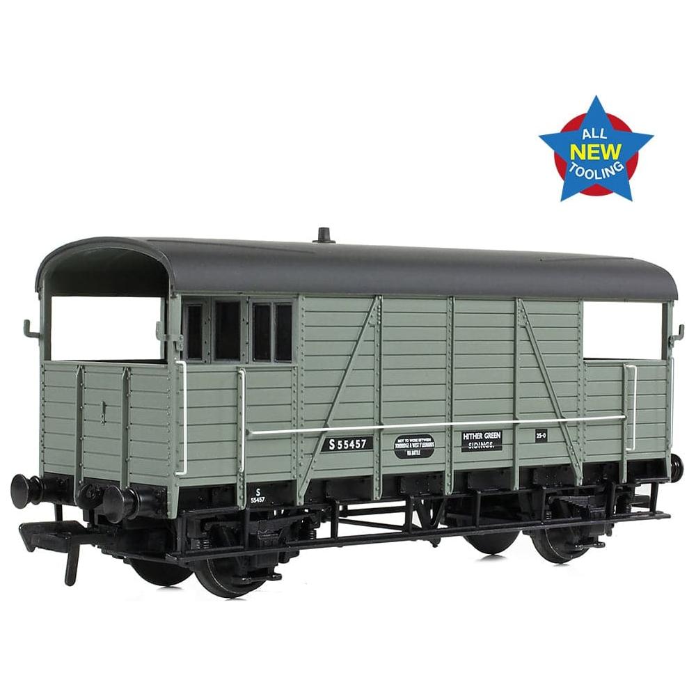 BRANCHLINE OO SE&CR 25T 'Dance Hall' Brake Van BR Grey (Ear