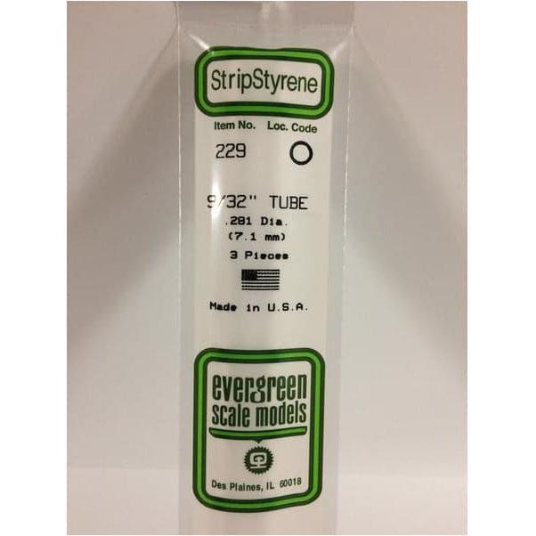 EVERGREEN 229 35cm White Plastic Tube .281 (3)