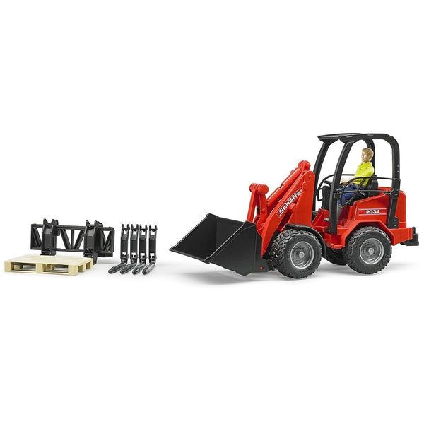 BRUDER 1/16 Shaffer Compact Loader 2034 w/Figure & Accessor