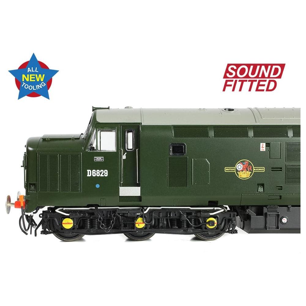 BRANCHLINE OO Class 37/0 Centre Headcode D6829 BR Green (Small Yellow Panels) DCC Sound Fitted