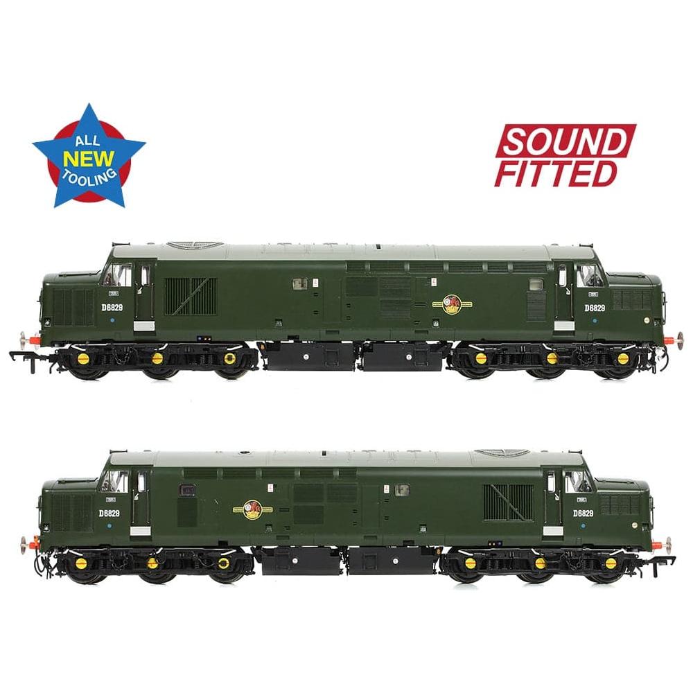 BRANCHLINE OO Class 37/0 Centre Headcode D6829 BR Green (Small Yellow Panels) DCC Sound Fitted