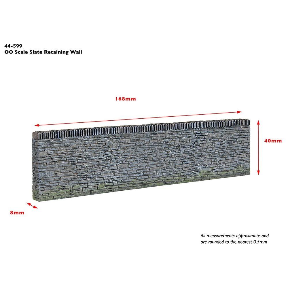 SCENECRAFT Narrow Gauge Slate Retaining Walls (x4)