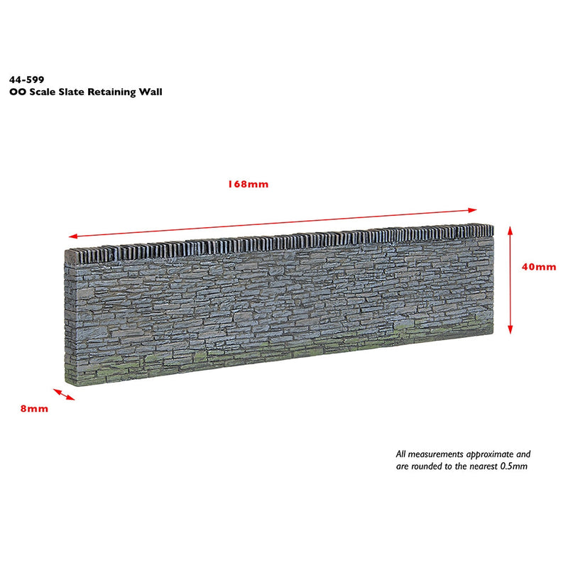 SCENECRAFT Narrow Gauge Slate Retaining Walls (x4)