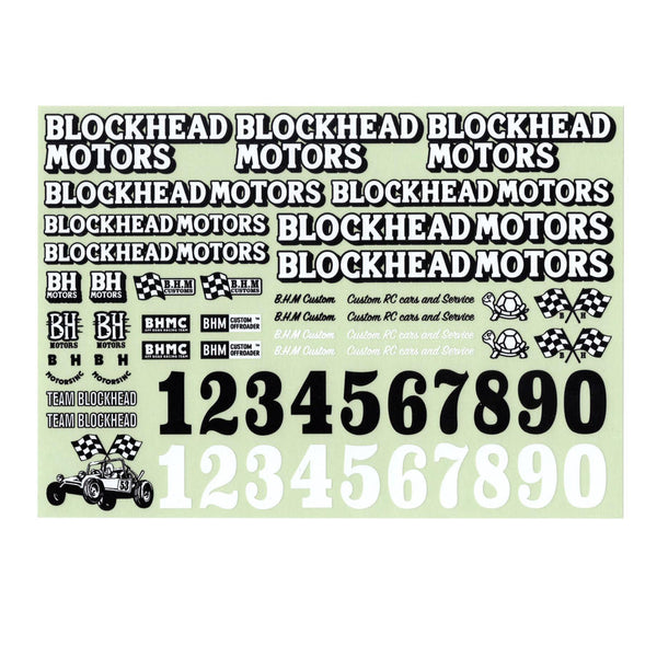 BLOCKHEAD MOTORS Original Decal Sheet Ver.3