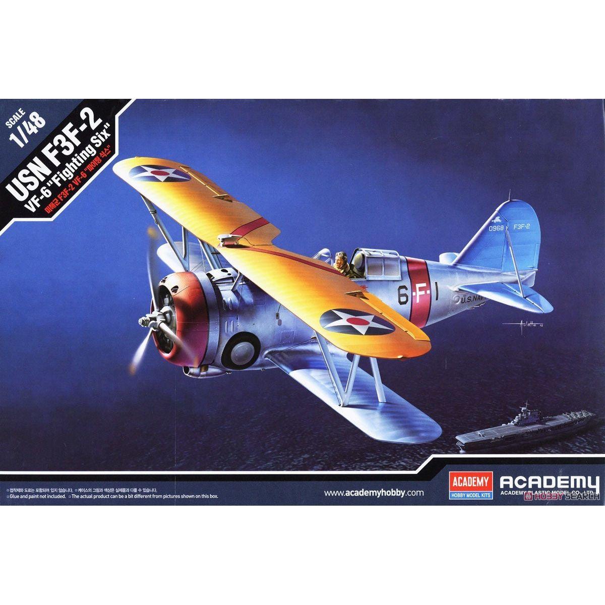 ACADEMY 1/48 USN F3F-2 VF-6 "Fighting Six"