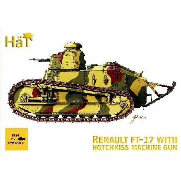 HAT 1/72 FT-17 Renault Tank with Hotchkiss Machine Gun