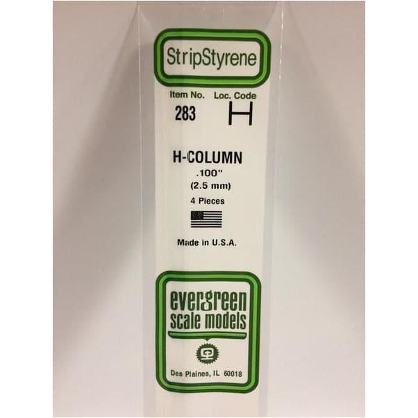 EVERGREEN 283 35cm Plastic H-Column .100 (4)