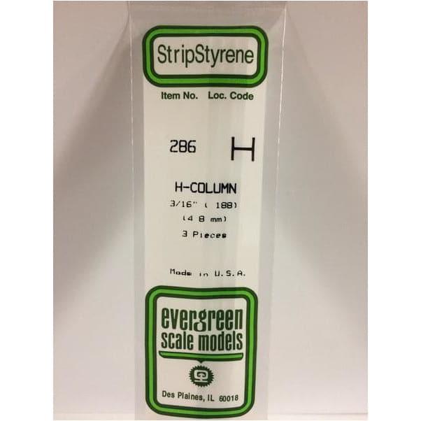 EVERGREEN 286 35cm Plastic H-Column .188 (3)