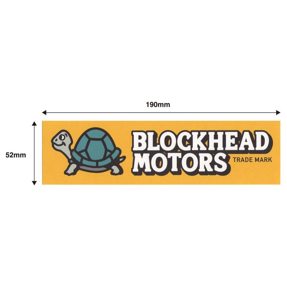 BLOCKHEAD MOTORS Logo Sticker Landscape Style