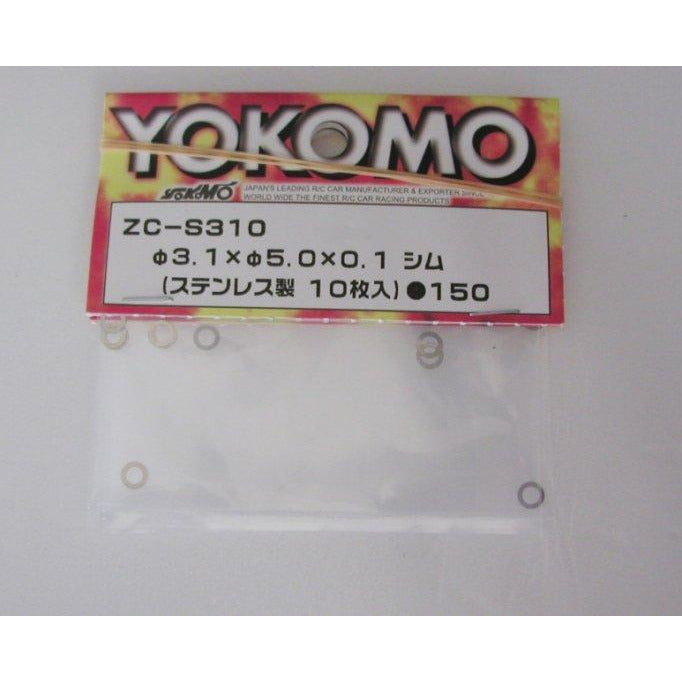 YOKOMO 3.1X5.0X0.10mm Stainless shim 10pcs
