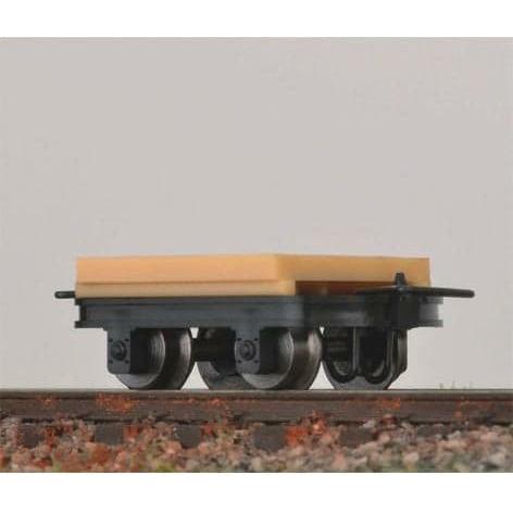 MINITRAINS OO9 4 Flat Cars, 2 with and 2 w/o Brake