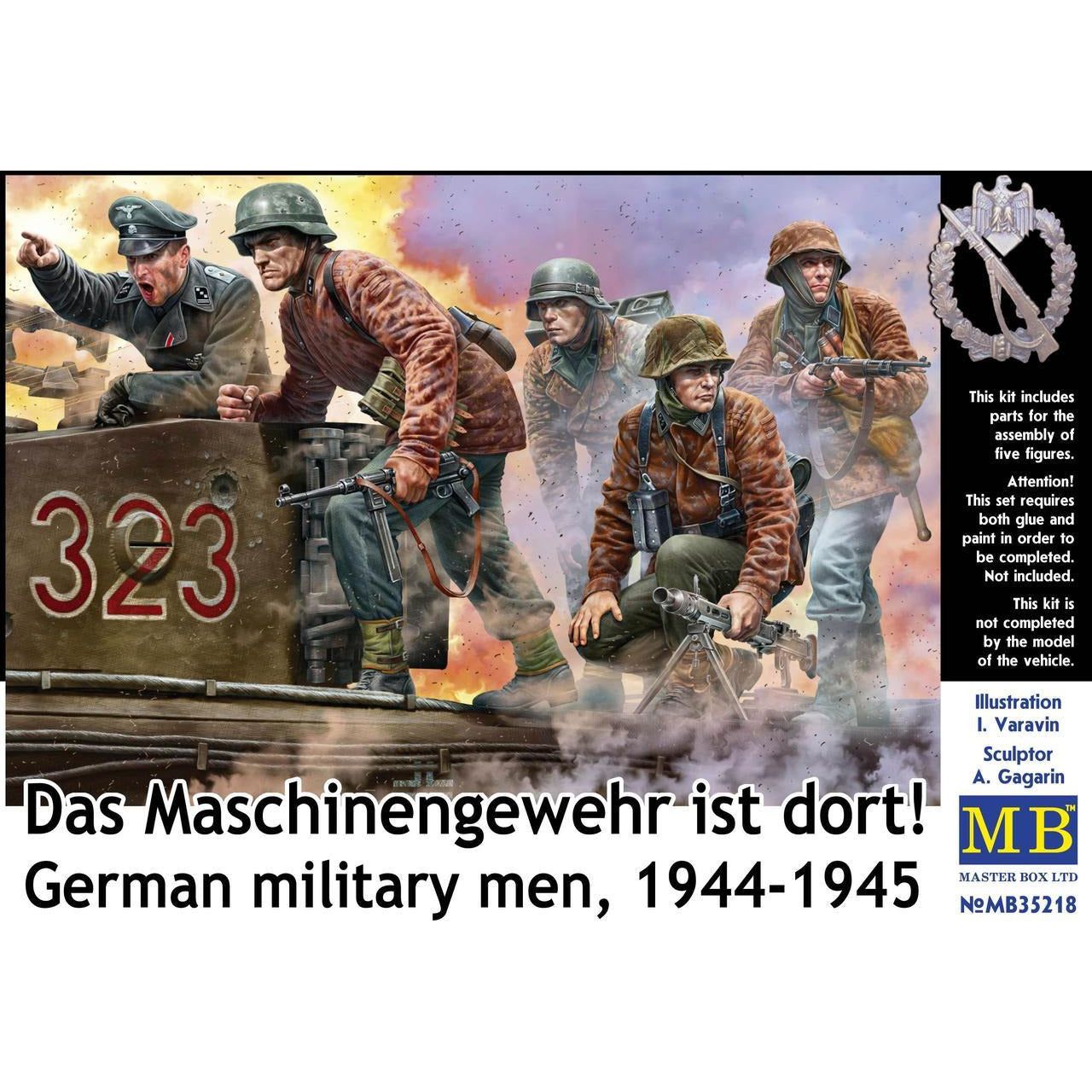 MASTER BOX 1/35 German Military Men, 1944-1945. Das Maschinengewehr Ist Dort!