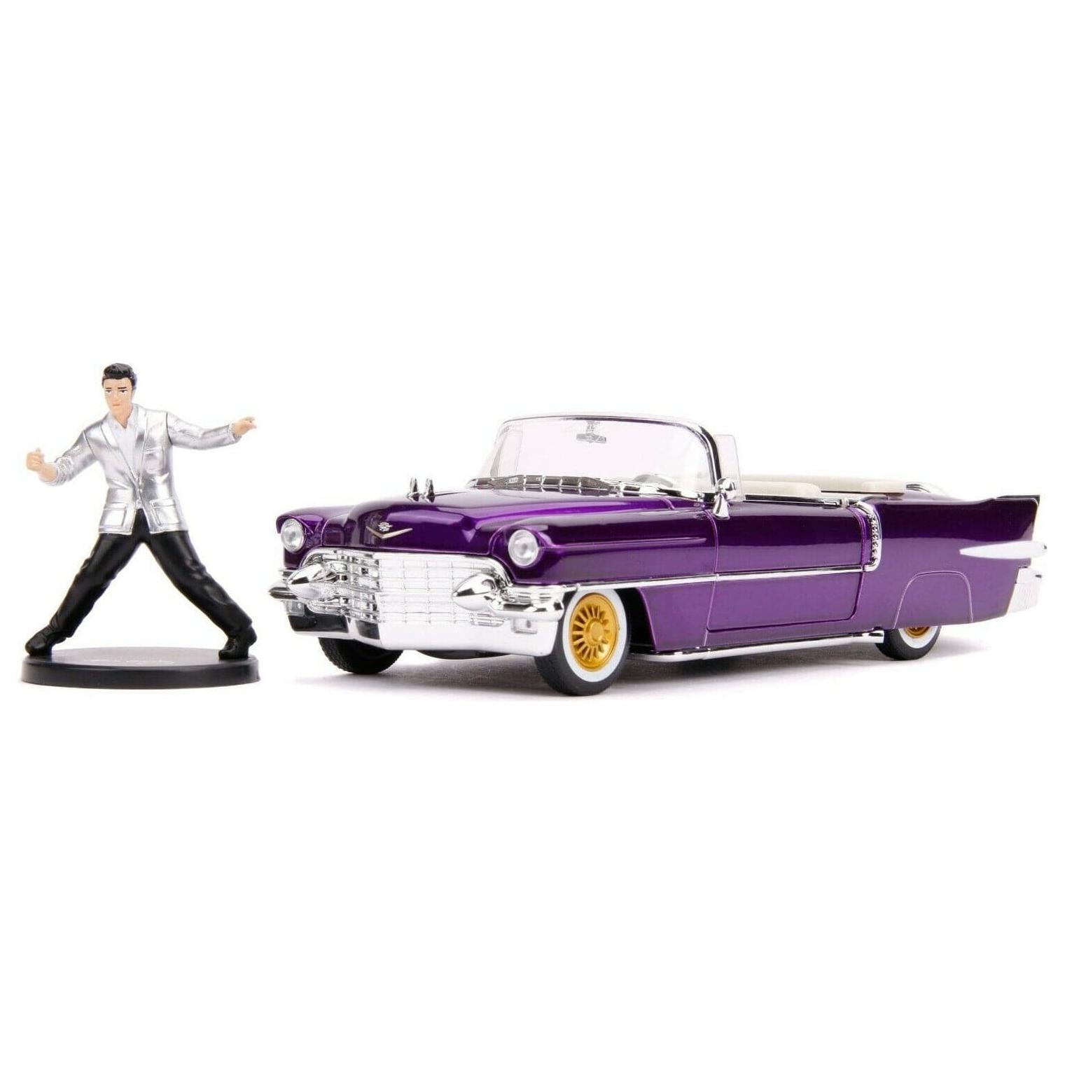 JADA 1/24 Elvis w/Purple 1956 Cadillac El Dorado