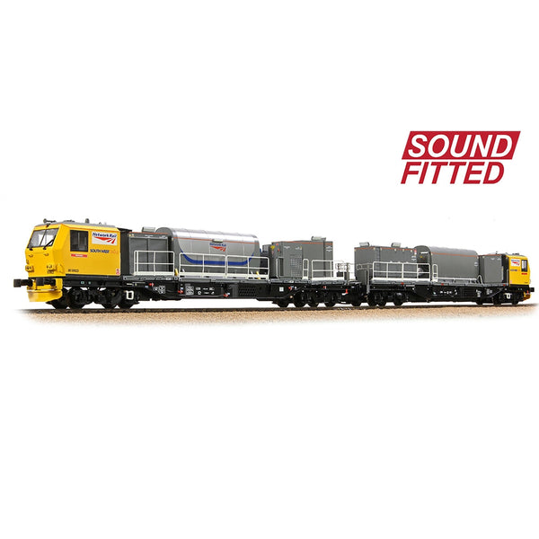 BRANCHLINE OO Windhoff MPV 2-Car Set Network Rail Yellow DCC Sound Fitted