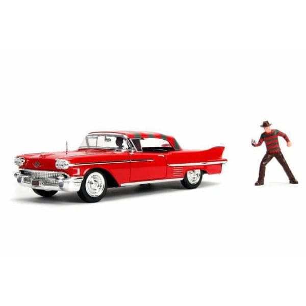 JADA 1/24 Nightmare on Elm Street Freddy w/1958 Cadillac Se