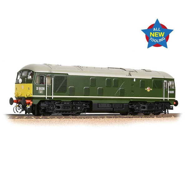 BRANCHLINE OO Class 24/0 D5036 Disc Headcode BR Green (Small Yellow Panels)