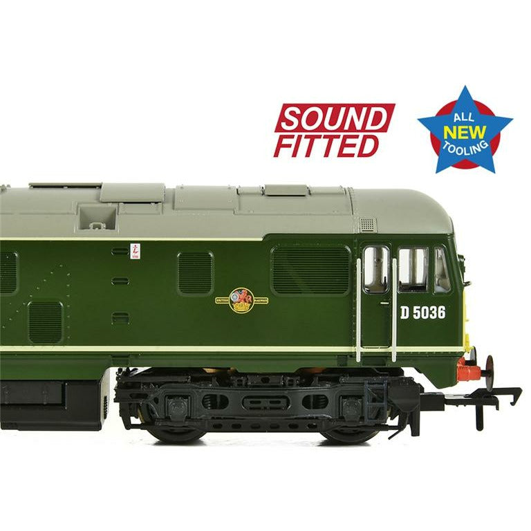 BRANCHLINE OO Class 24/0 D5036 Disc Headcode BR Green (Small Yellow Panels) DCC Sound Fitted