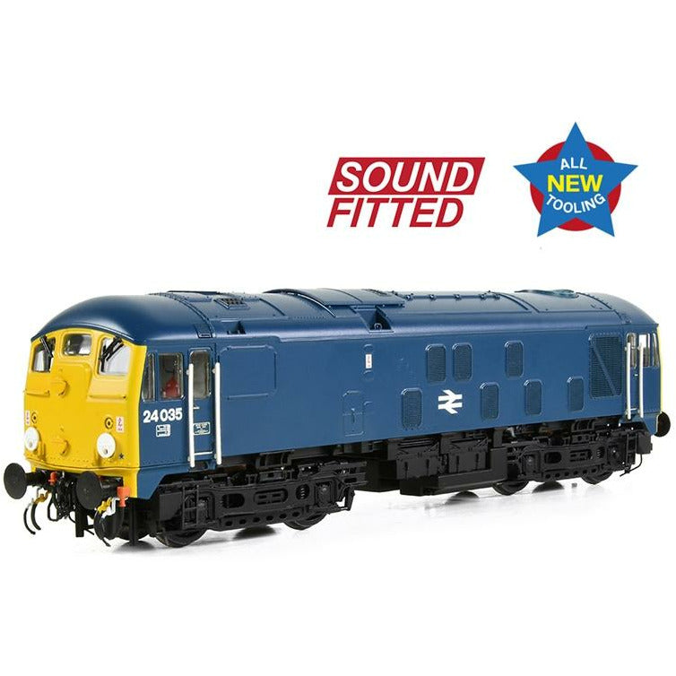 BRANCHLINE OO Class 24/0 24035 Disc Headcode BR Blue DCC Sound Fitted