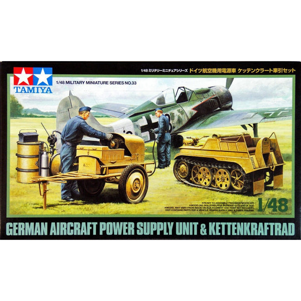 TAMIYA 1/48 German Aircraft Power Supply Unit & Kettenkraft