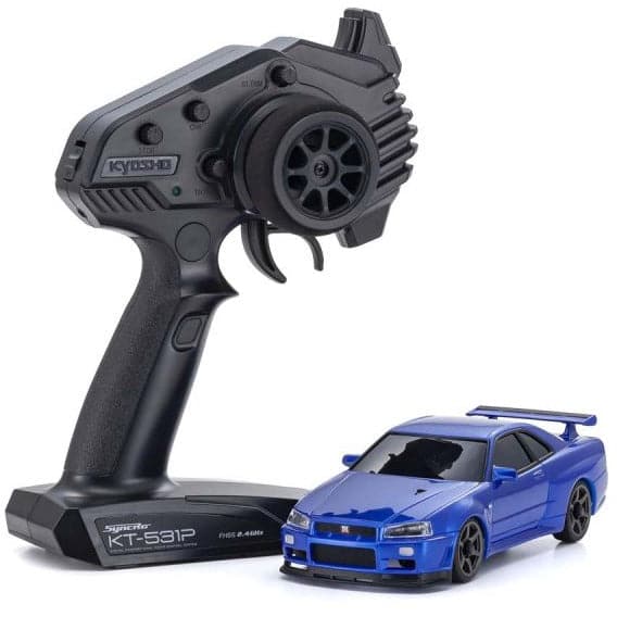 KYOSHO 1/24 Mini-Z Nissan Skyline GT-R V.Spec II NUR (R34) Metallic Blue