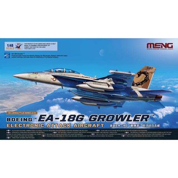 MENG 1/48 Boeing EA-18G Growler Electronic Attack Aircraft *Aust Decals*