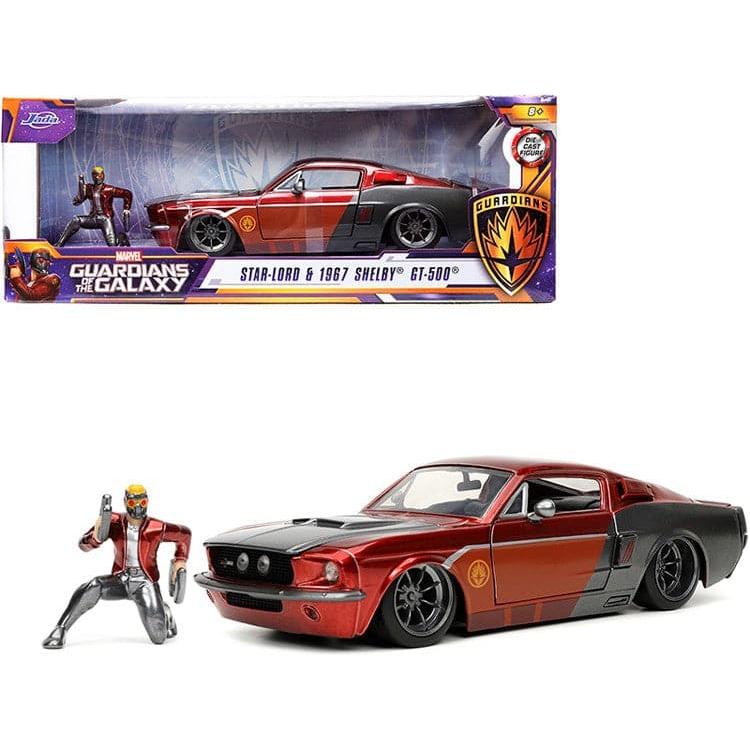 JADA 1/24 Star Lord Figure with 1967 Ford Mustang Shelby GT500