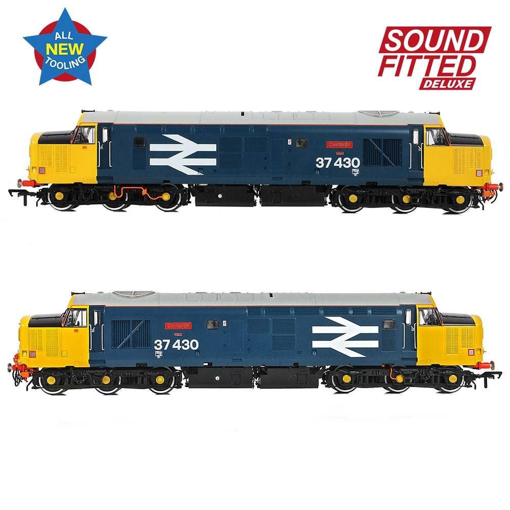 BRANCHLINE OO Class 37/4 Refurbished No. 37430 'Cwmbran' BR Blue Large Logo DCC Sound Fitted Deluxe
