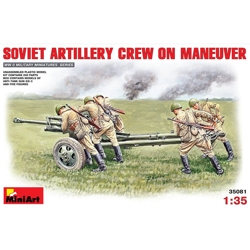 MINIART 1/35 Soviet Artillery Crew on Maneuver