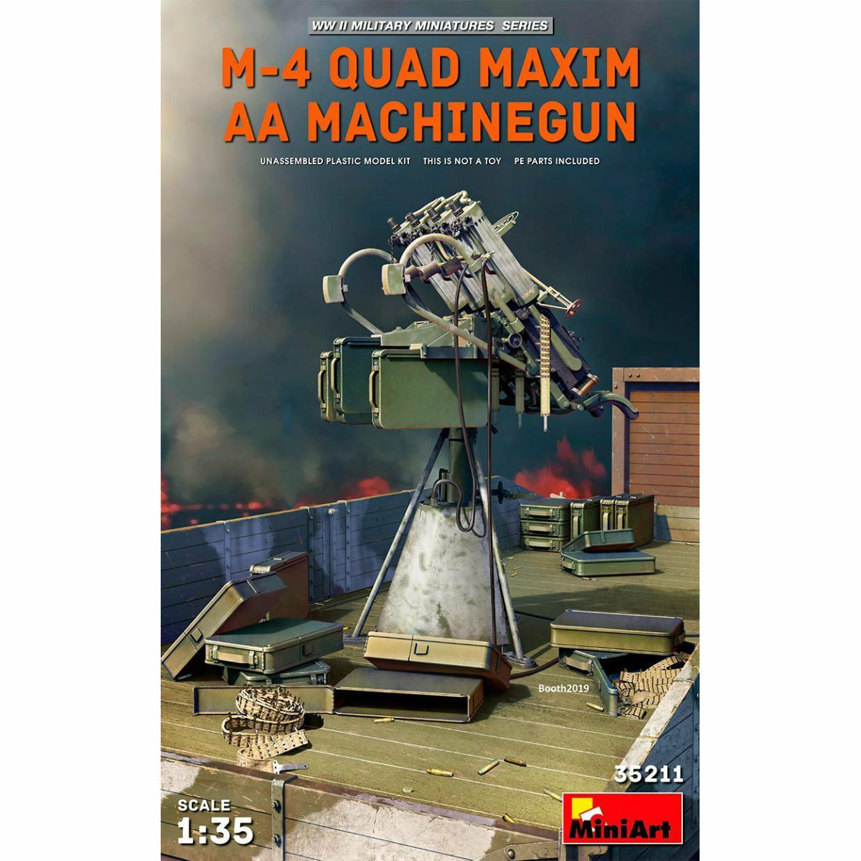 MINIART 1/35 M-4 Quad Maxim AA Machine Gun