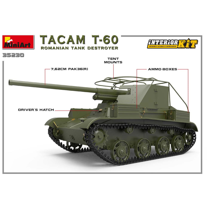 MINIART 1/35 Tacam T-60 Romanian Tank Destroyer Interior Kit
