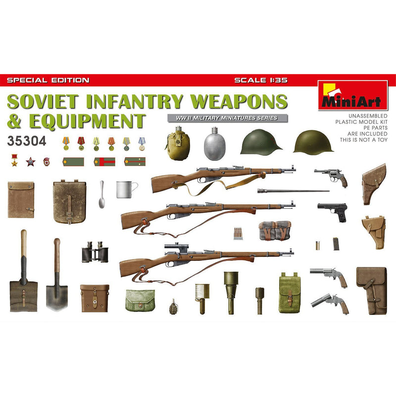 MINIART 1/35 Soviet Infantry Weapons and Equipment. Spec. Ed.