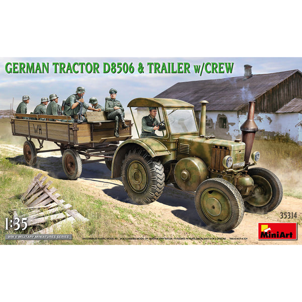 MINIART 1/35 German Tractor D8506 & Trailer with Crew