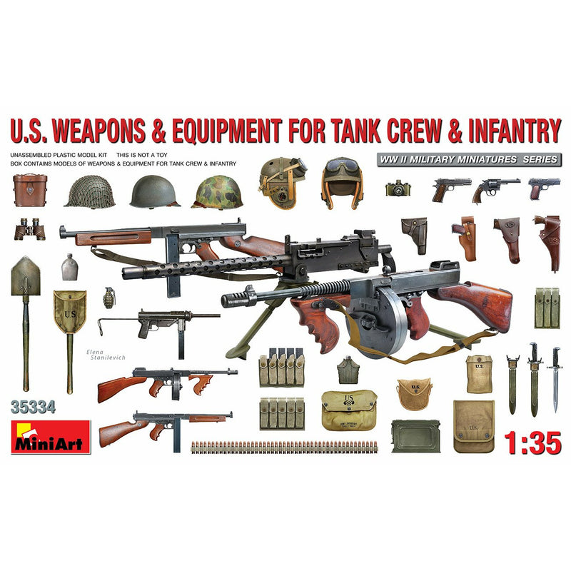 MINIART 1/35 U.S. Weapons & Equipment for Tank Crew & Infantry