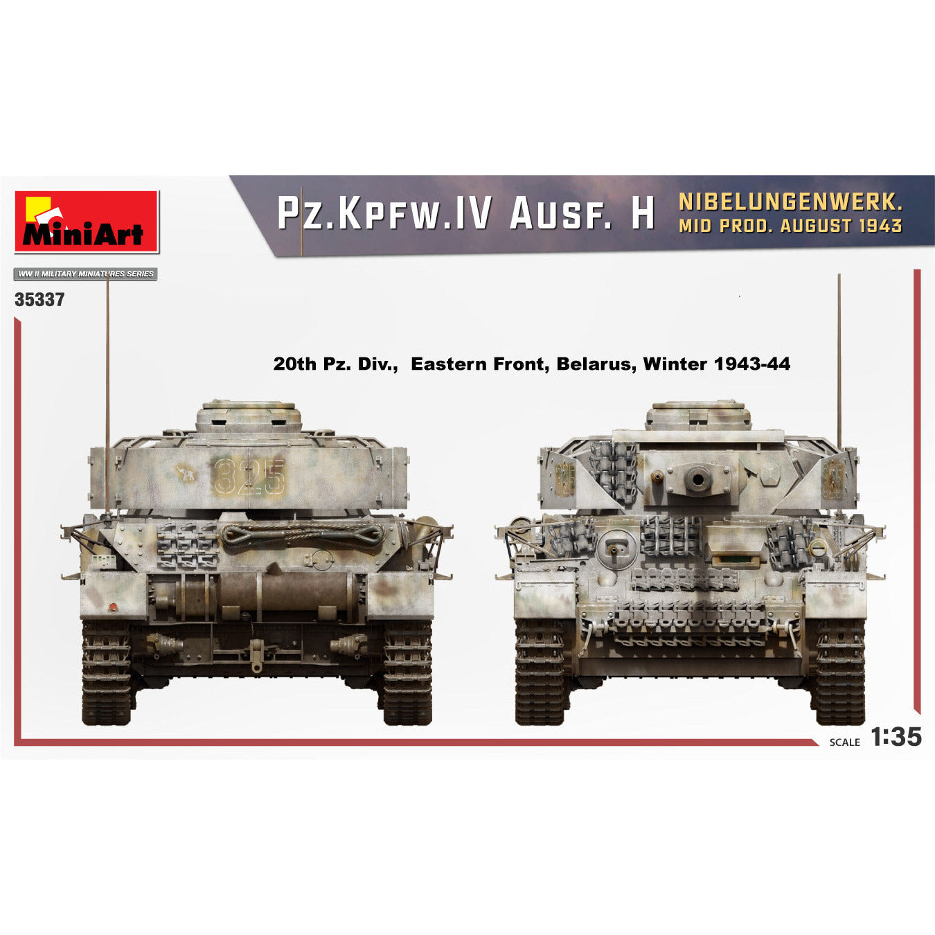 MINIART 1/35 Pz.Kpfw.IV Ausf. H Nibelungenwerk. Mid Prod. August 1943