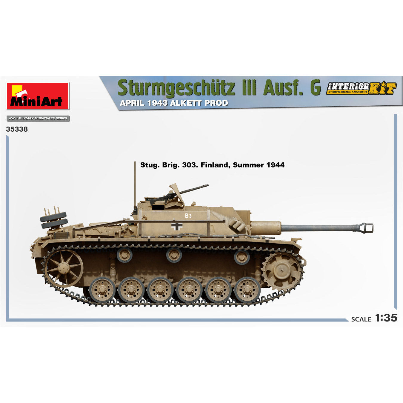 MINIART 1/35 Sturmgeschutz III Ausf. G April 1943 Alkett Prod. Interior Kit