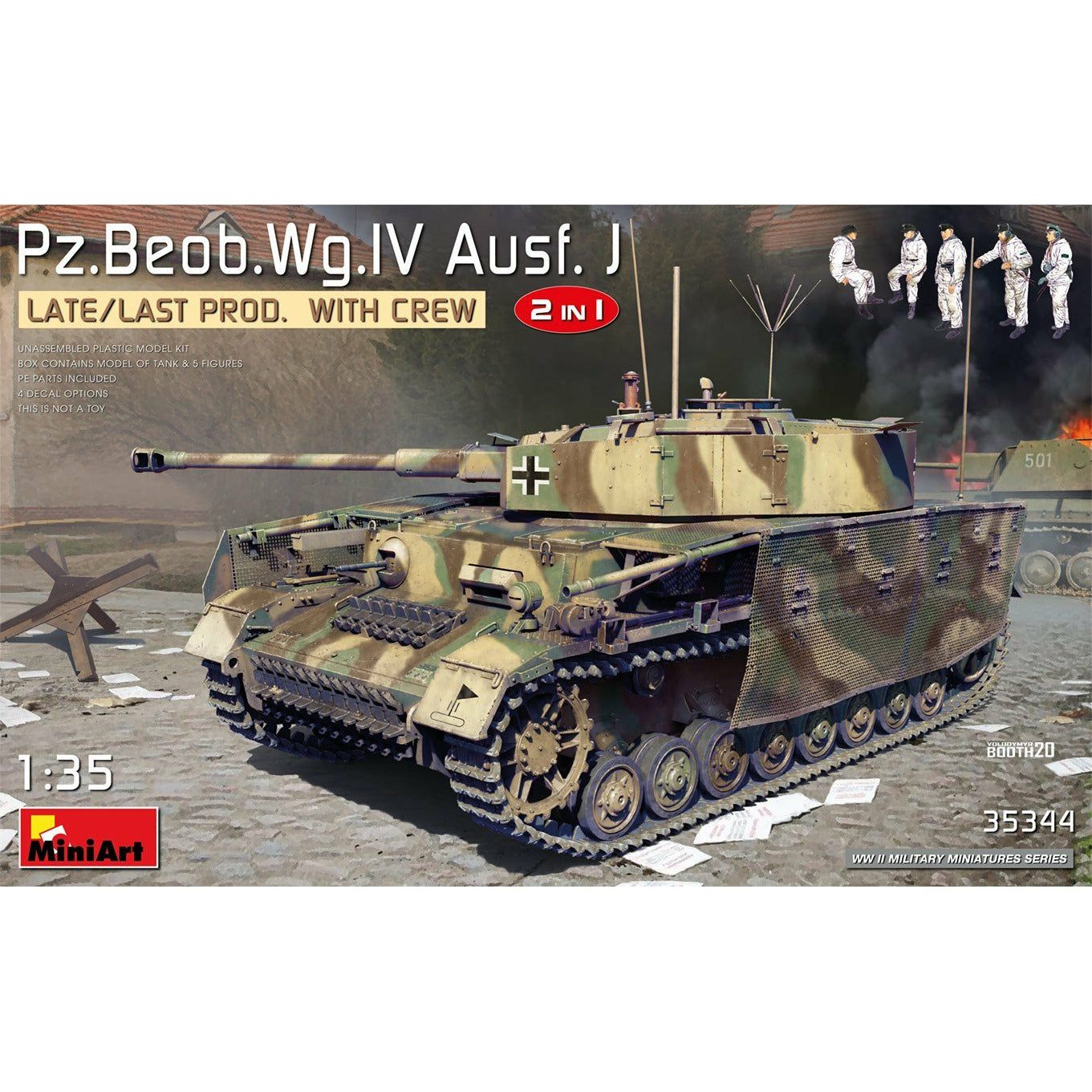 MINIART 1/35 Pz.Beob.Wg.IV Ausf. J Late/Last Prod. 2 in 1 w/Crew