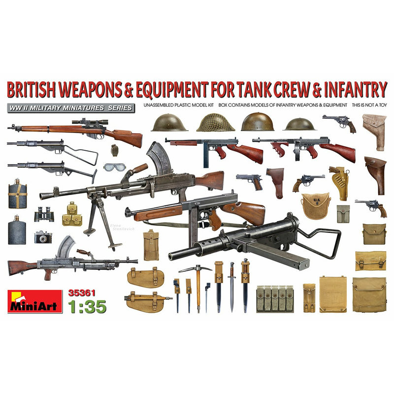 MINIART 1/35 British Weapons & Equipment for Tank Crew & Infantry