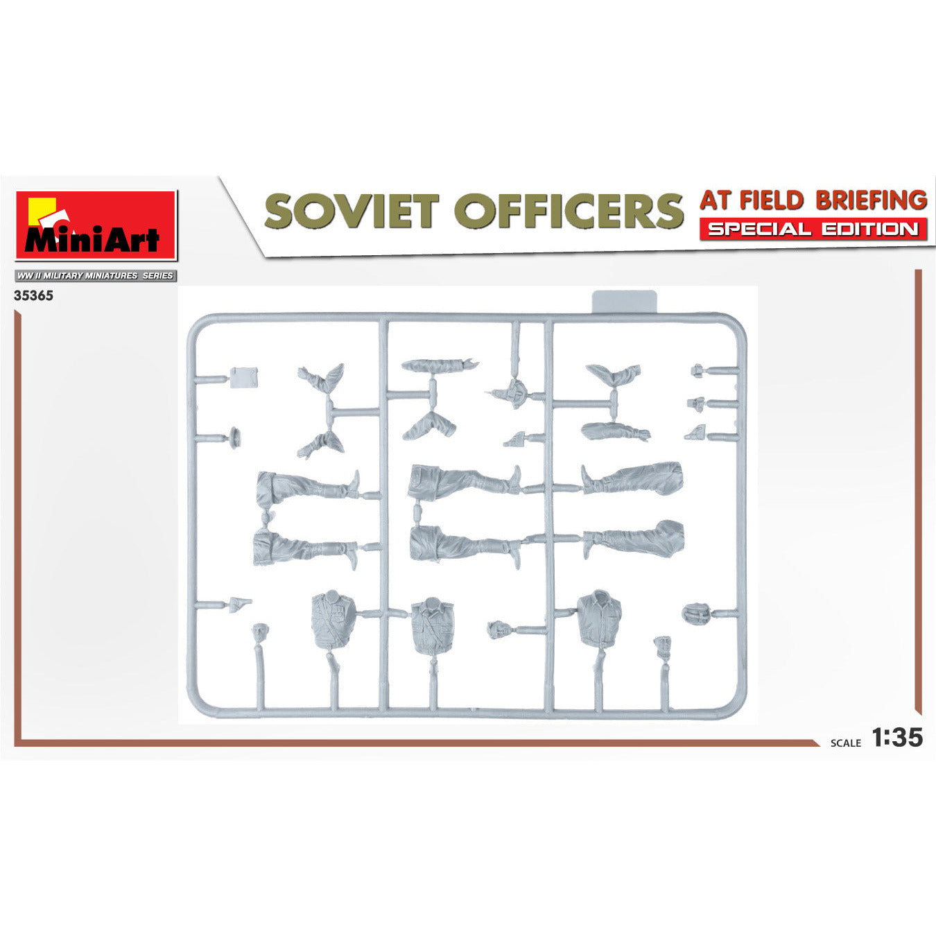 MINIART 1/35 Soviet Officers at Firld Briefing Special Edition