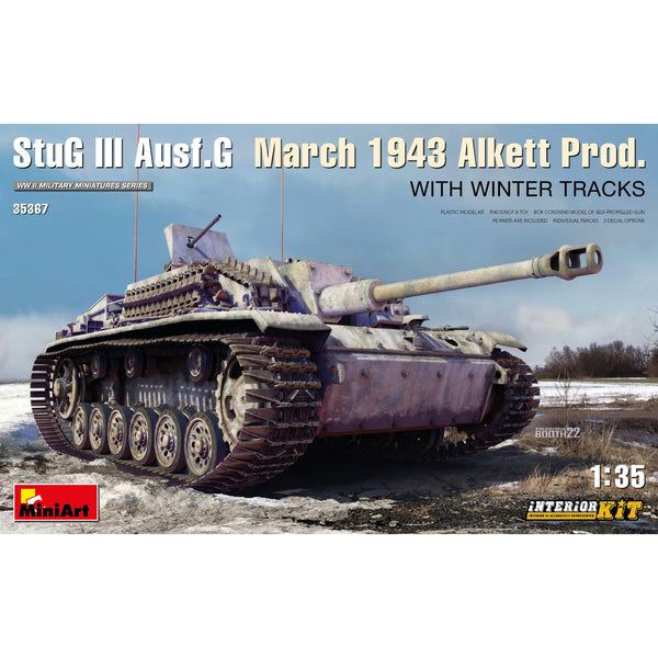 MINIART 1/35 StuG III Ausf. G March 1943 Alkett Prod. with Winter Tracks. Interior Kit